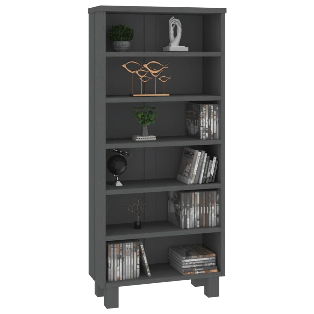 CD-Schrank HAMAR Honigbraun 45x18x100 cm Massivholz Kiefer