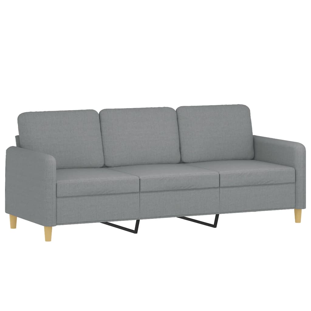 4-tlg. Sofagarnitur mit Kissen Braun Stoff
