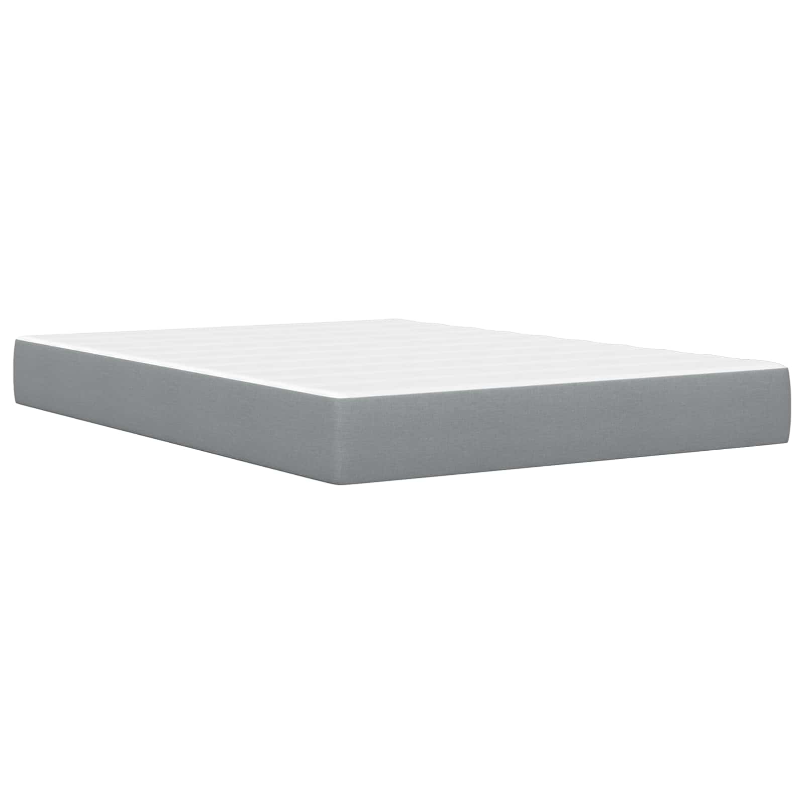 Bettgestell mit Matratze Hellgrau 80x 200 cm Polyester
