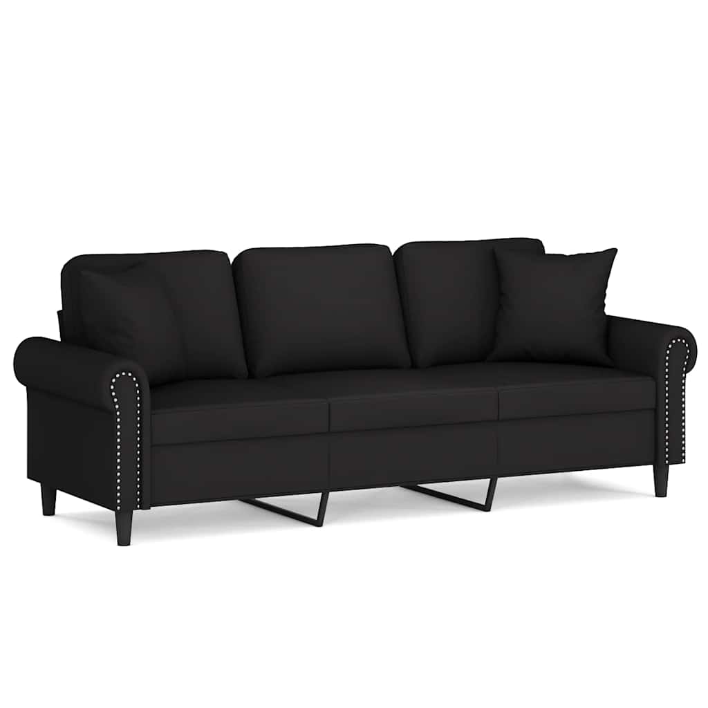 2-Sitzer-Sofa mit Zierkissen Dunkelgrün 120 cm Samt