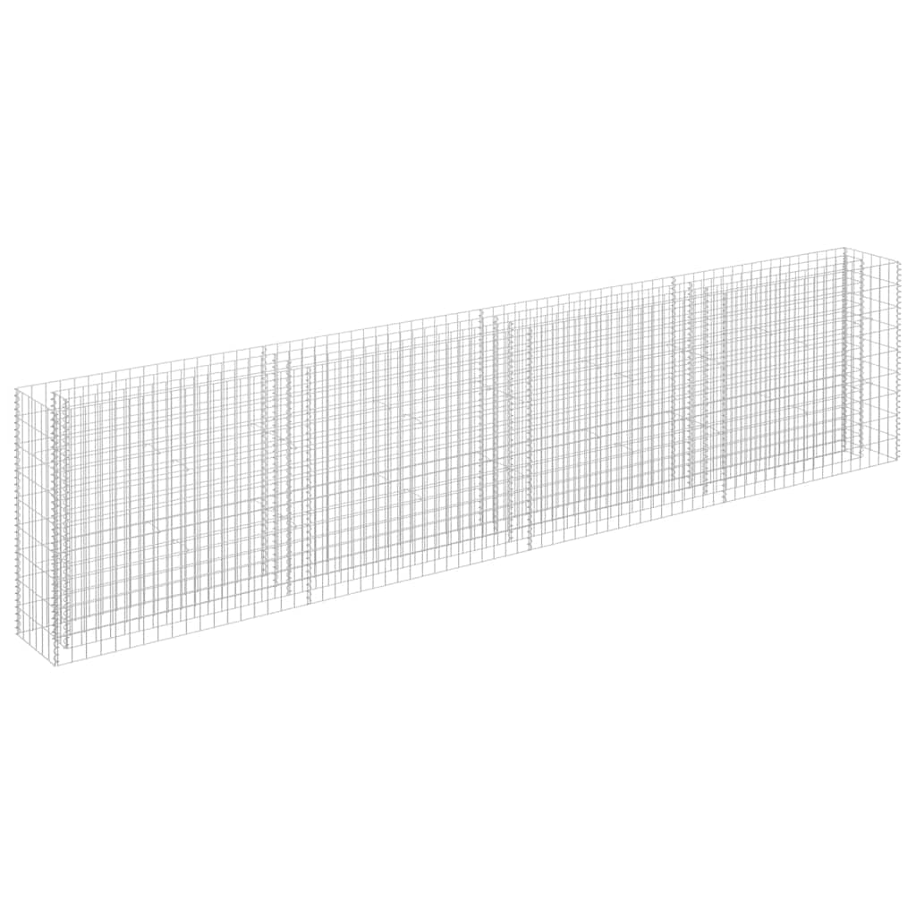 Gabionen-Hochbeet Verzinkter Stahl 90x30x10 cm