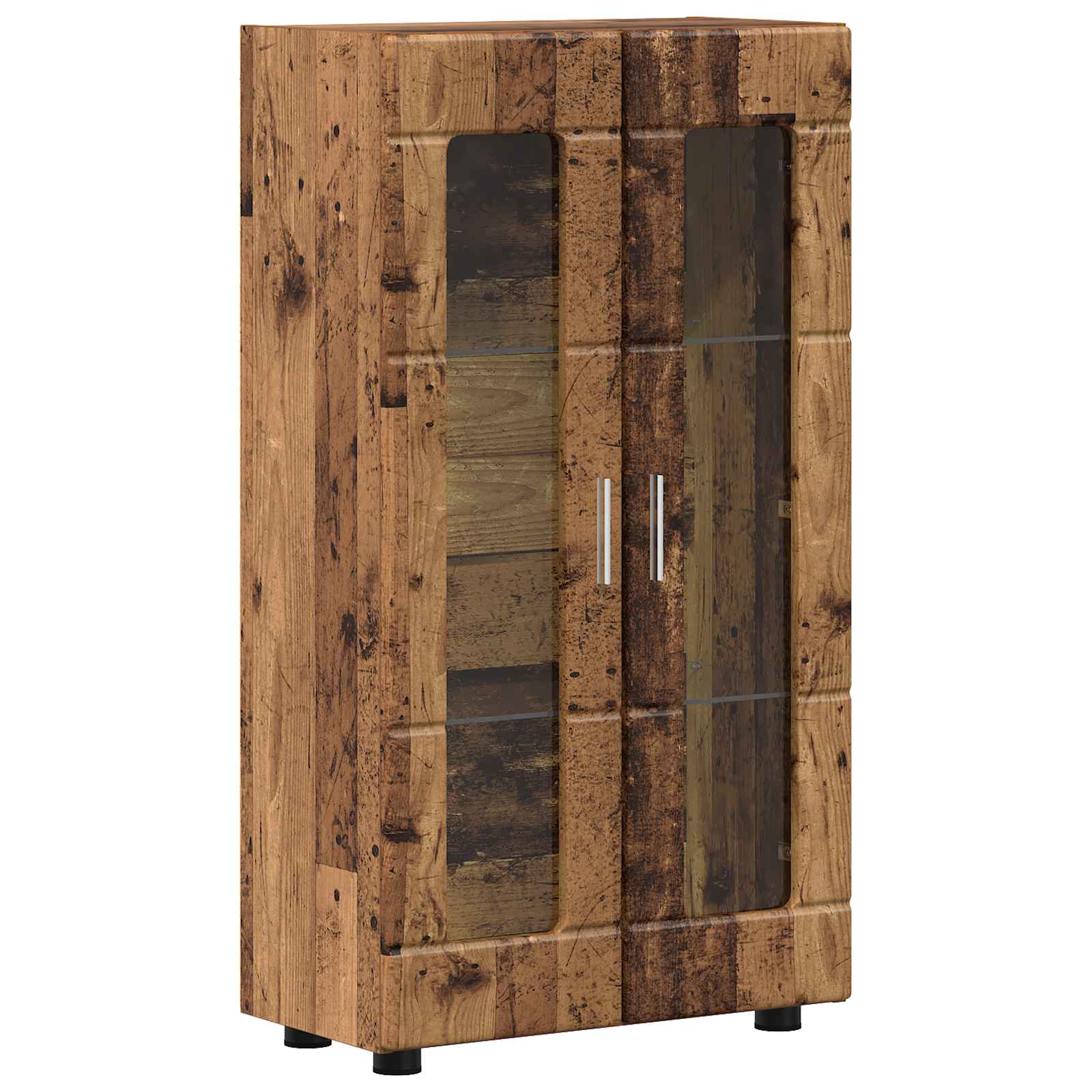Highboard mit Regal FLORIN Weiß 60 x 35 x 182 cm Holzwerkstoff