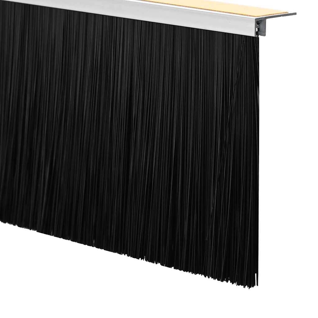 Selbstklebende Türbürstendichtungen 2 pcs Braun 100 cm