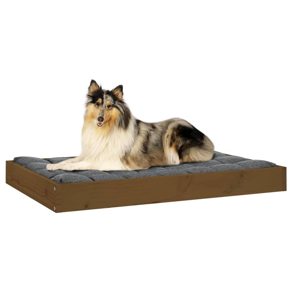 Hundebett 51,5x44x9 cm Massivholz Kiefer