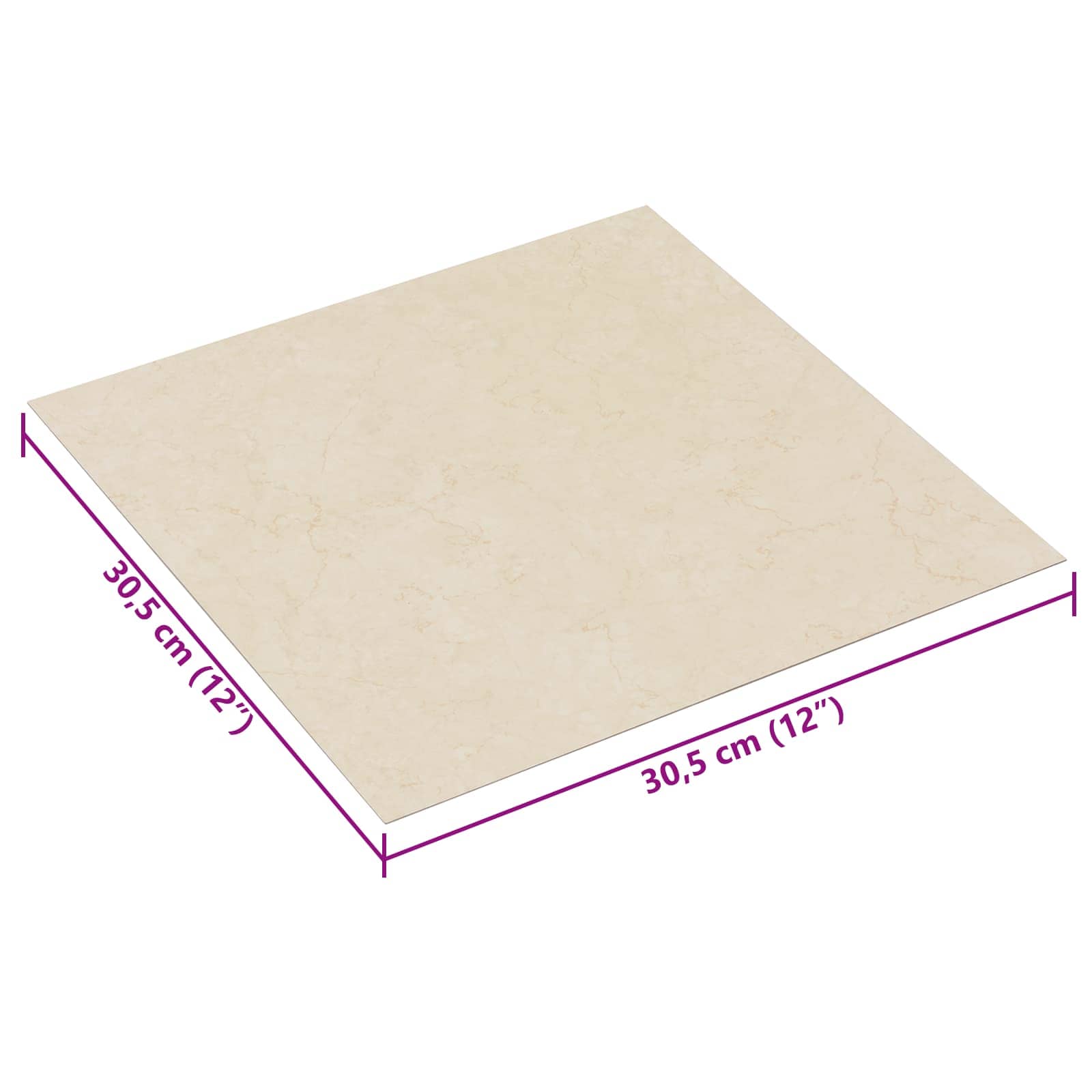 Selbstklebende Bodenplanken 30,5 x 30,5 cm 20 pcs PVC Betongrau