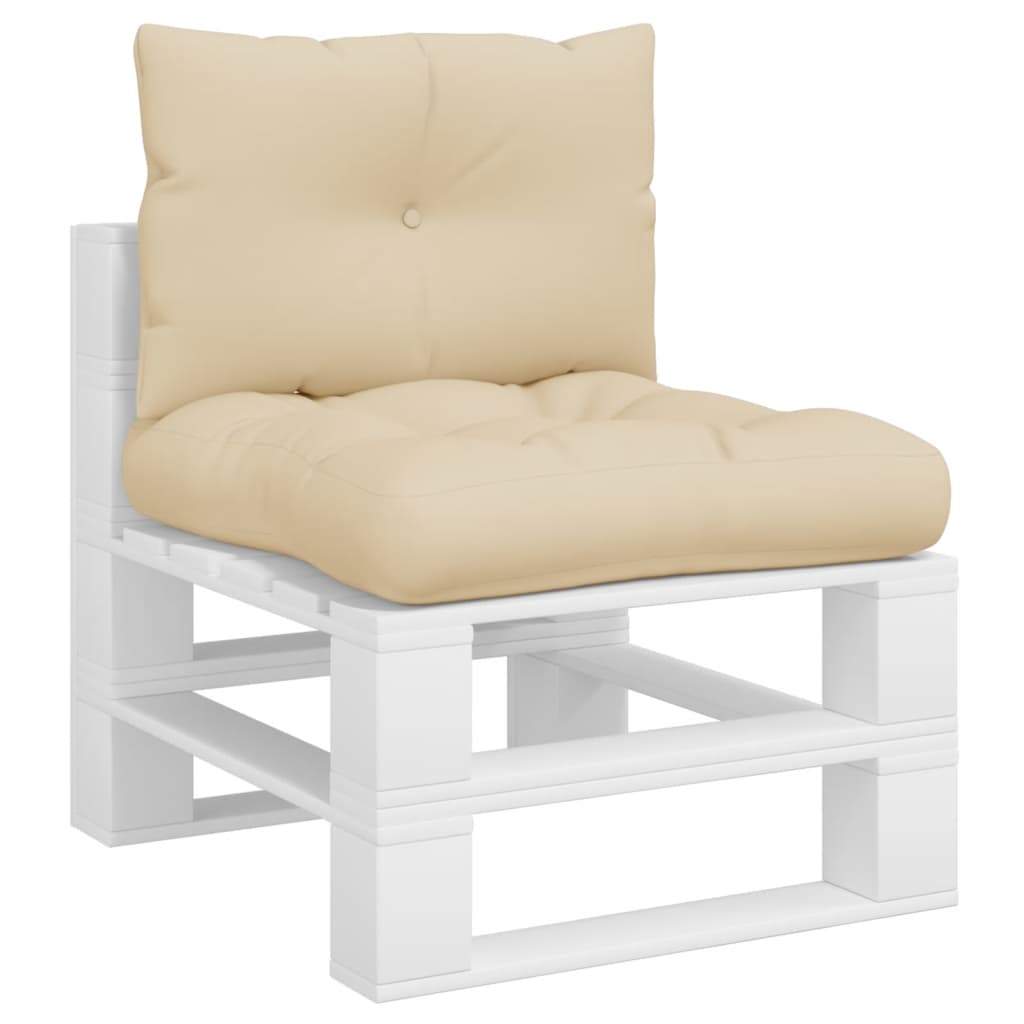 Palettenkissen 3-tlg. Taupe Stoff