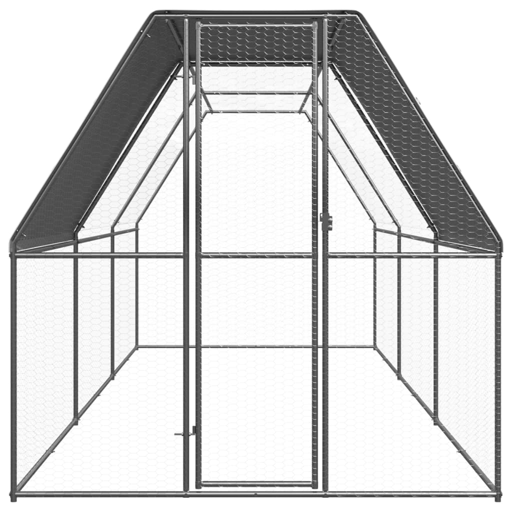 Outdoor-Hühnerkäfig 2x2x2 m Verzinkter Stahl