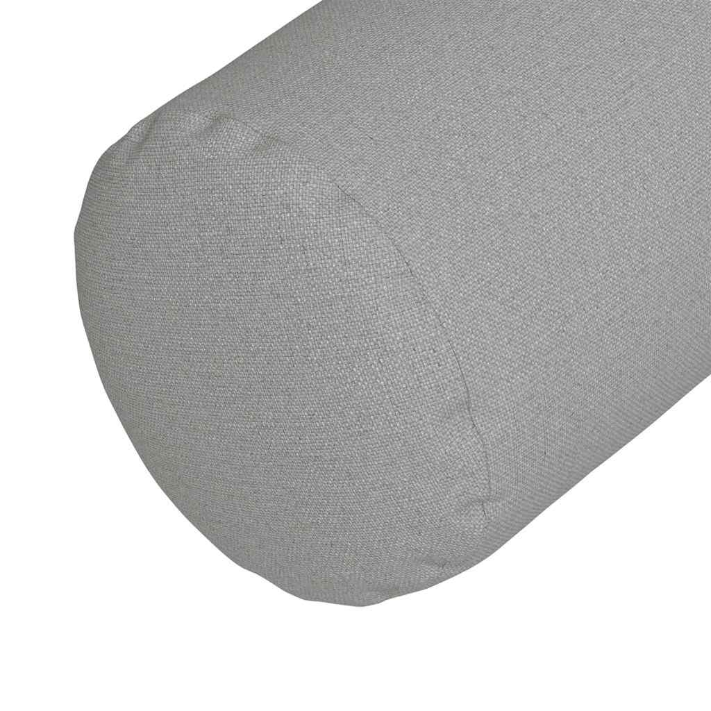 Bolsterkissen 2 Stück Hellgrau Ø 15 x 40 cm Stoff