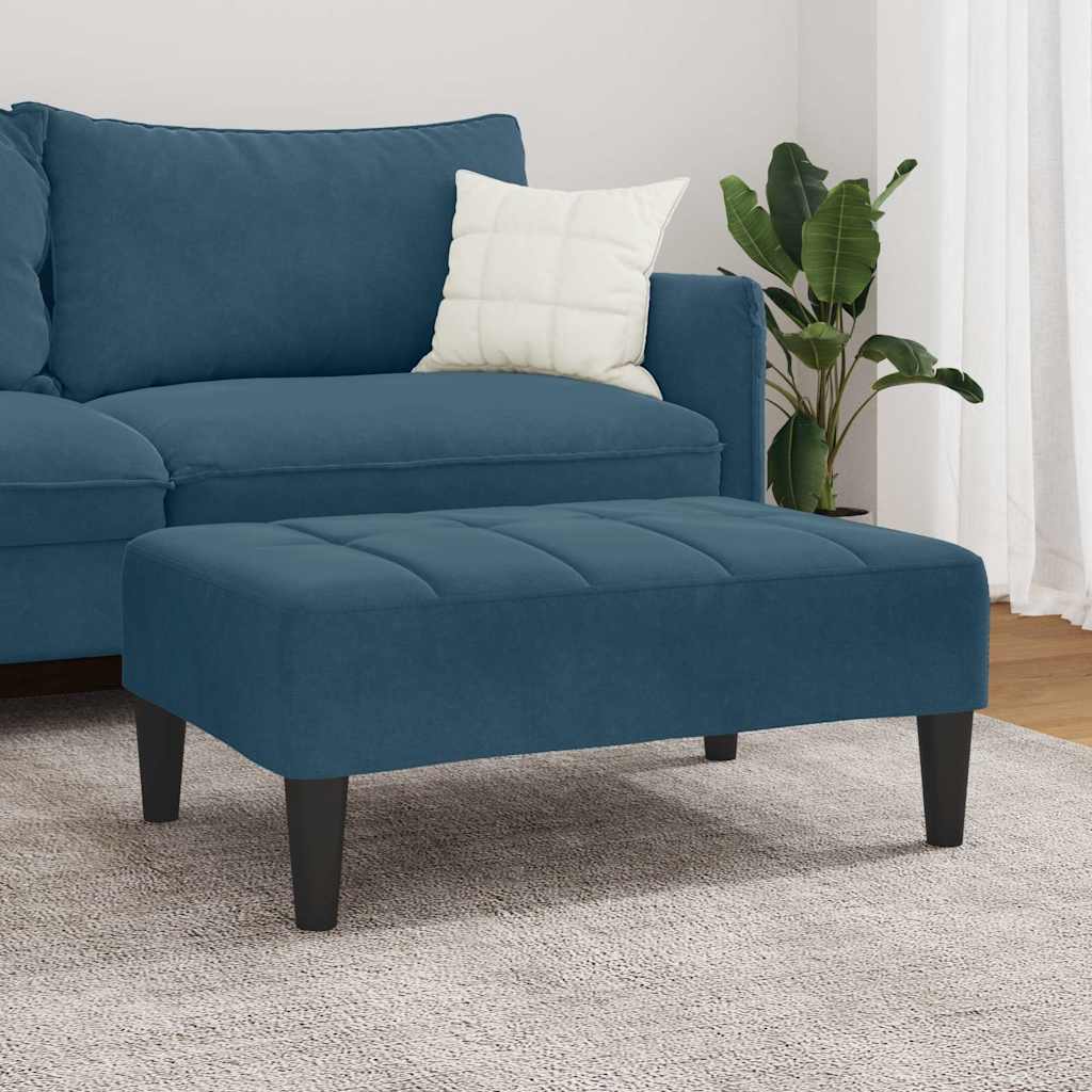 Fußhocker Blau 77x55x31 cm Samt