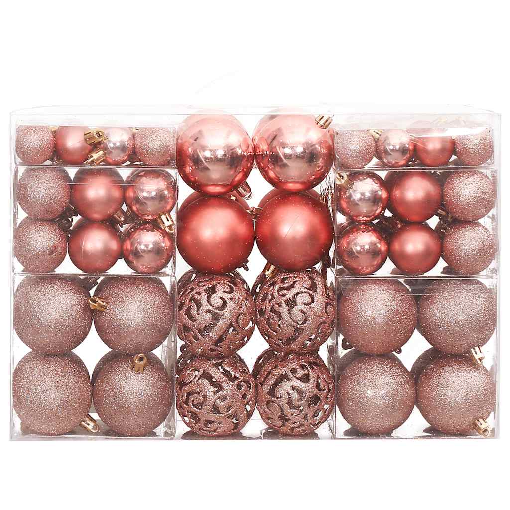 100-tlg. Weihnachtskugel-Set Weiß