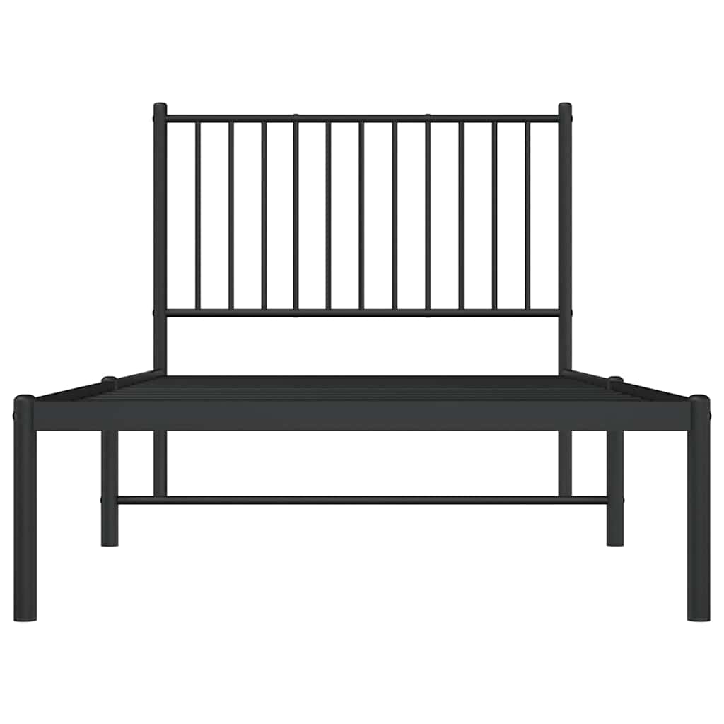 Bettgestell Metall Schwarz 75x190 cm