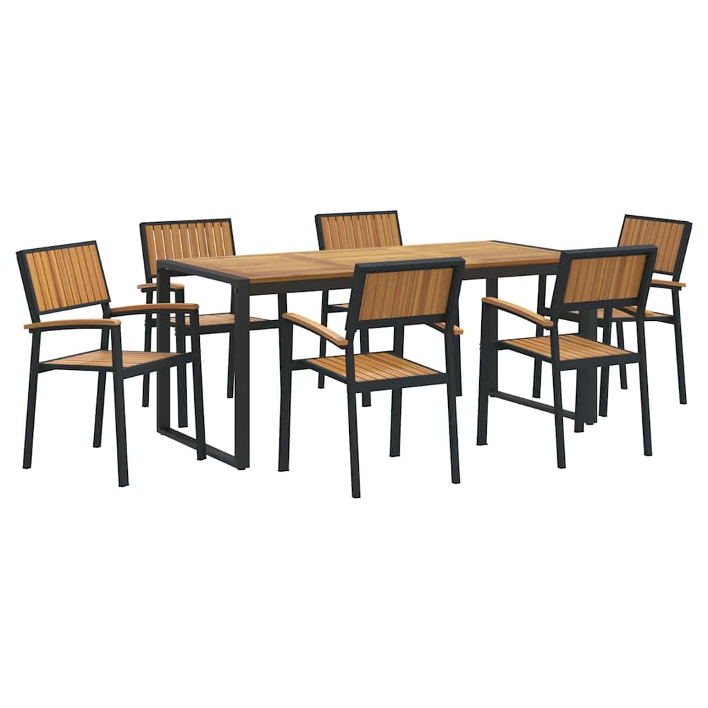 Garten Essgruppe 5 pcs Grau Massivholz Akazie