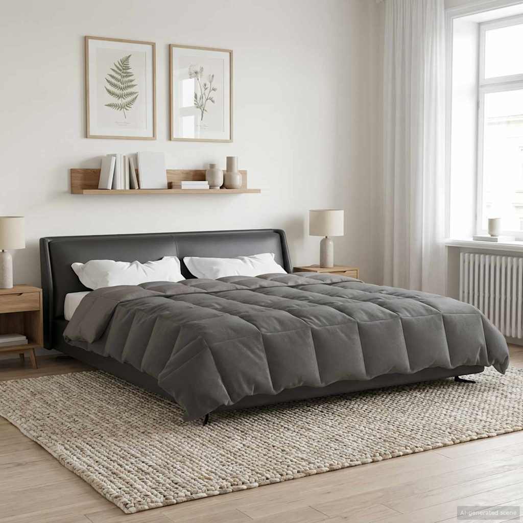 Ganzjahresbettdecke Anthrazit 135 x 200 cm Mikrofaser