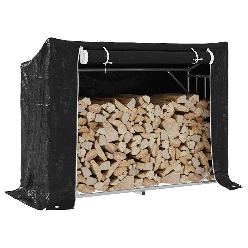 Brennholzregal mit Regenschutz 100,5x40,5x110,5 cm