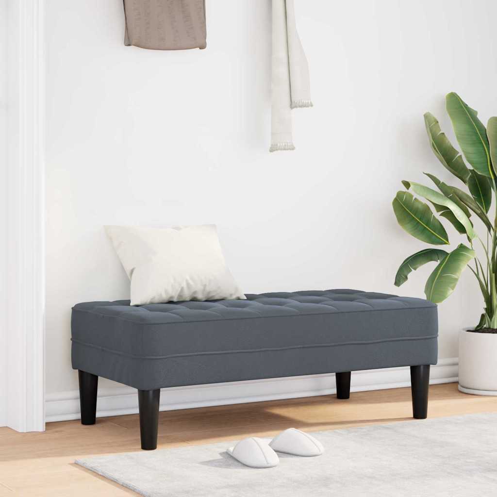 Bank mit Kissen Hellgrau 113 x 57 x 39 cm Samt
