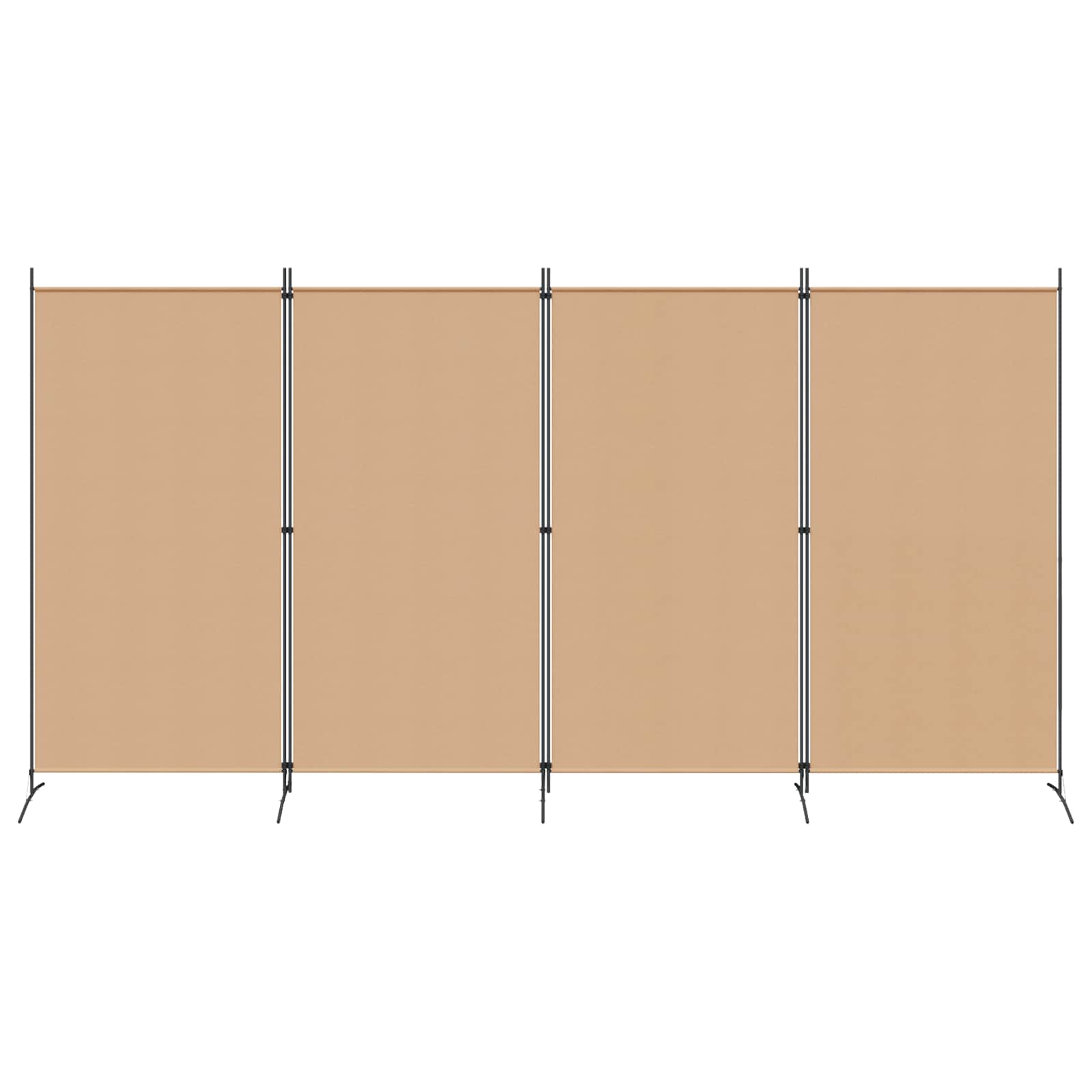 3-tlg. Raumteiler Weiß 260x180 cm Stoff