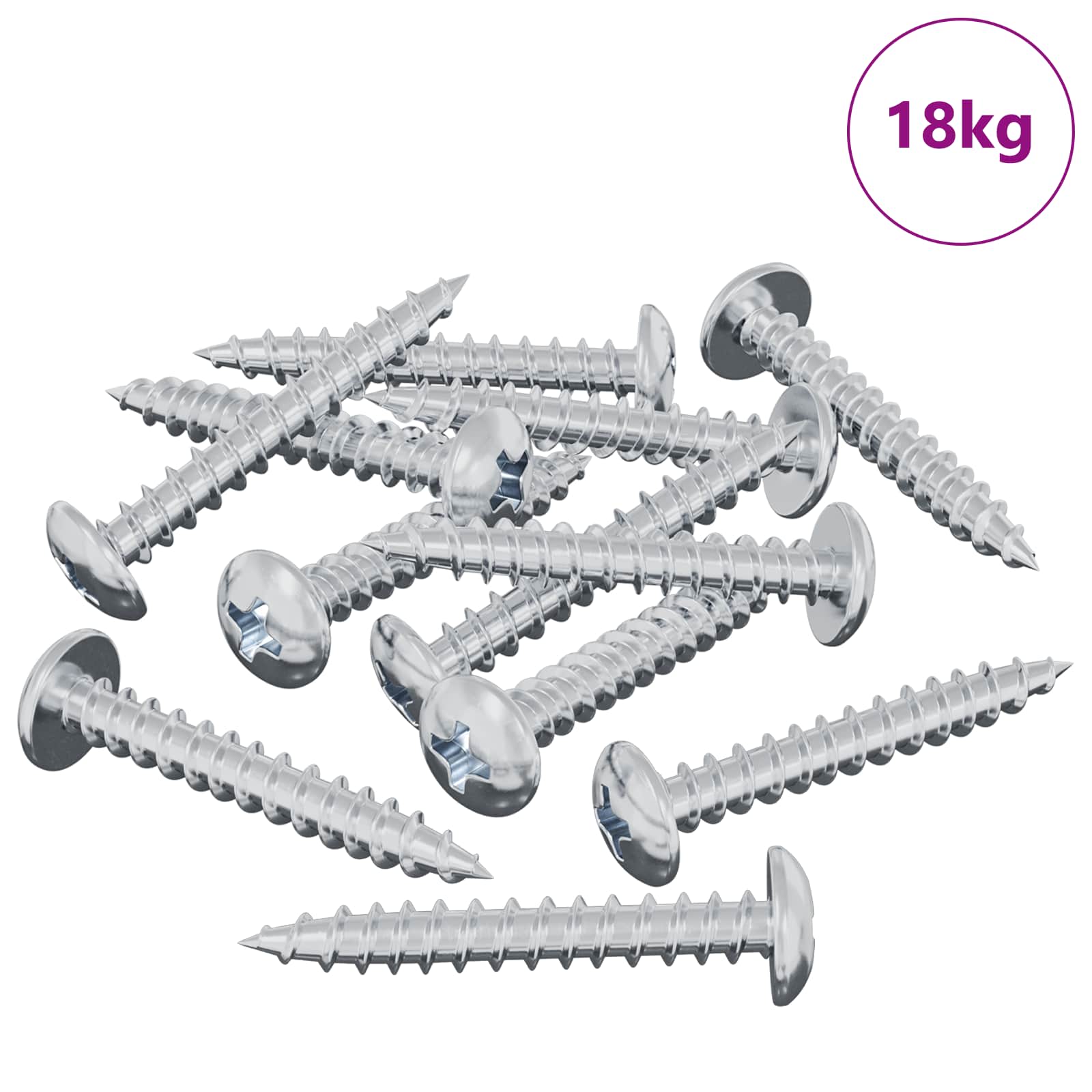 Holzschraube 2 pcs Silber M4 x 28 mm Eisen