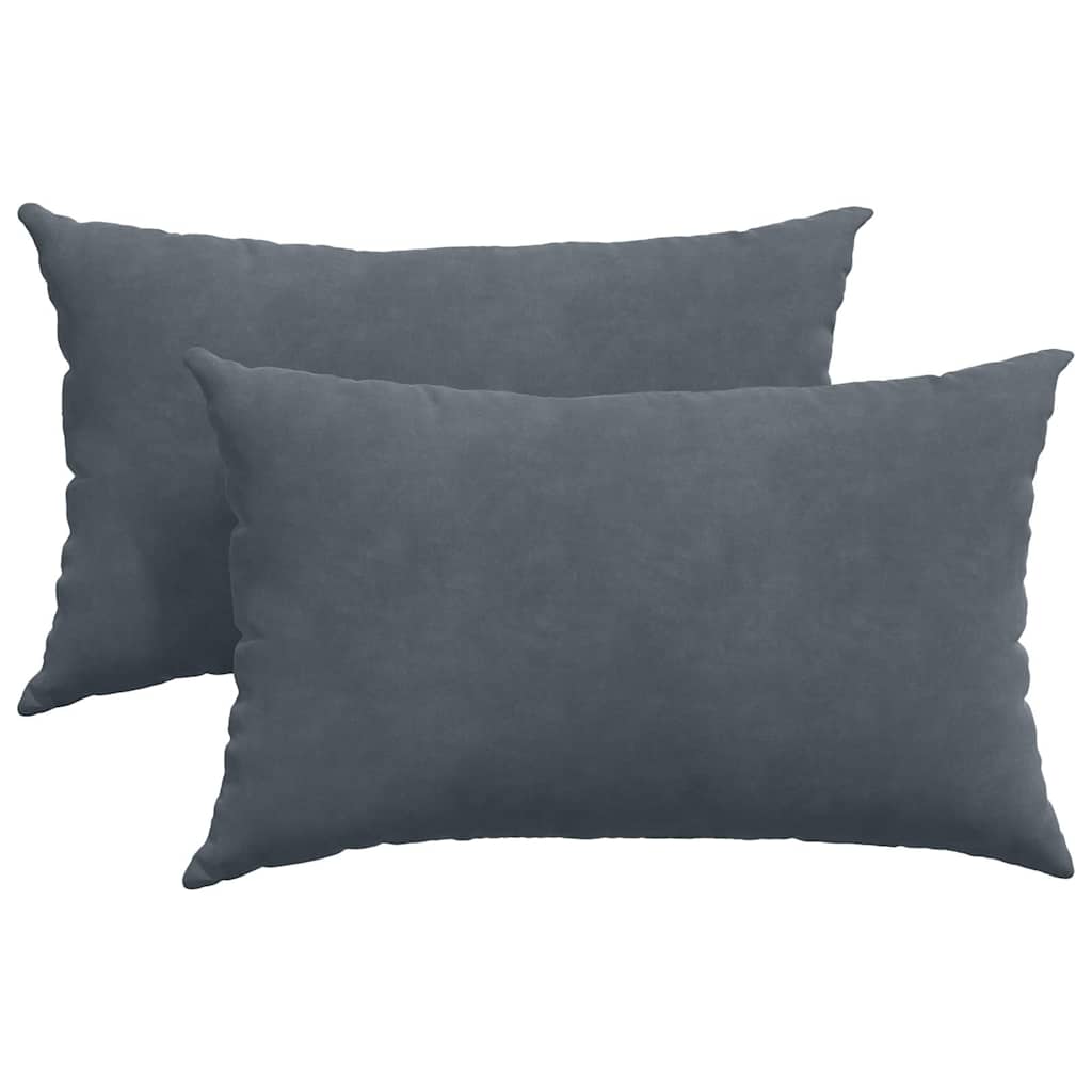 Sofakissen 2 Stück Blau 50 x 30 cm Cordstoff