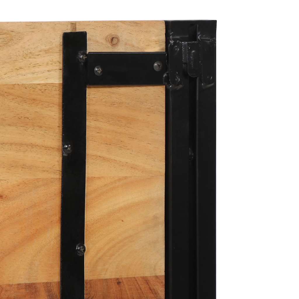 Kopfteil 100 cm Massivholz Mango und Eisen