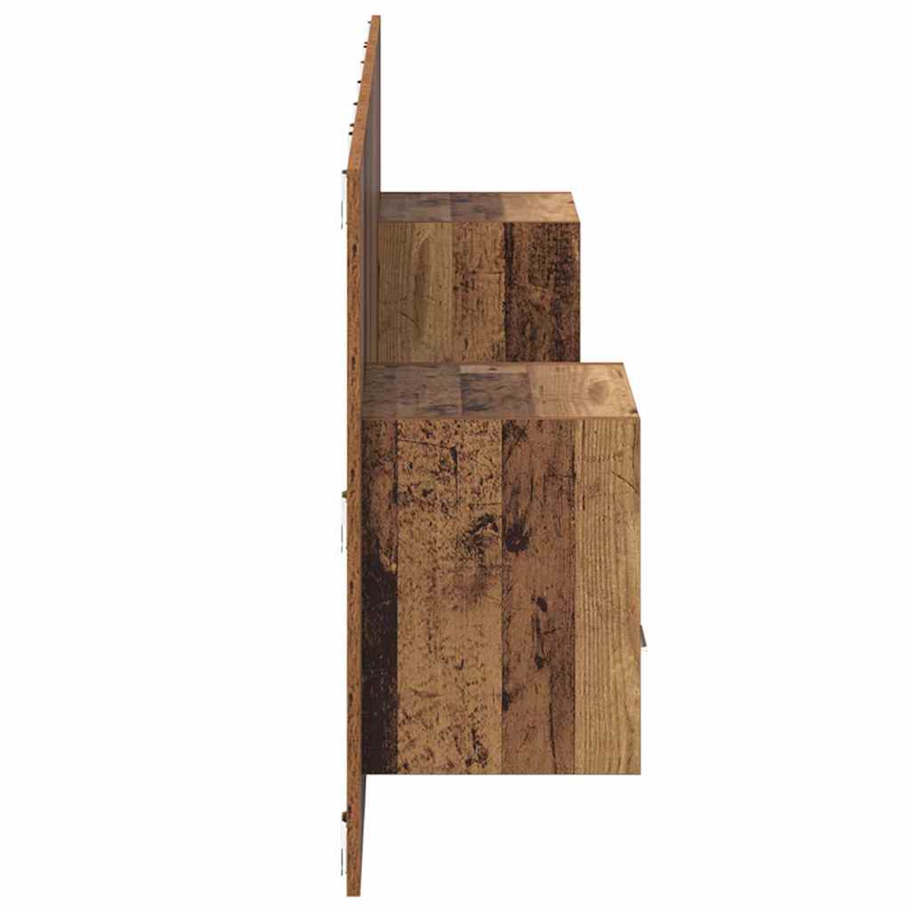 Kopfteil mit Nachttischen Weiß Holzwerkstoff