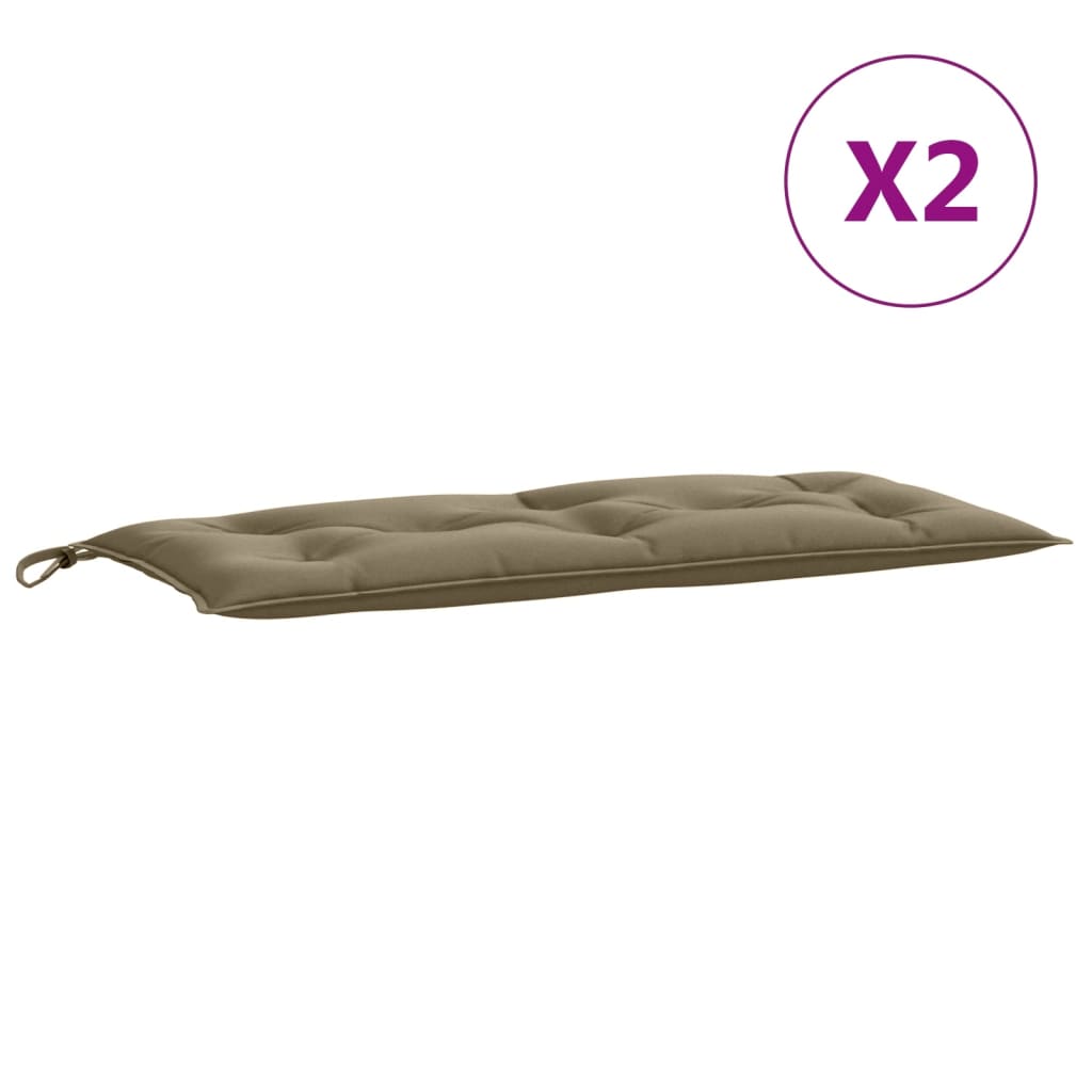 Gartenbank-Auflagen 2 Stk. Melange Anthrazit 100x50x7 cm Stoff