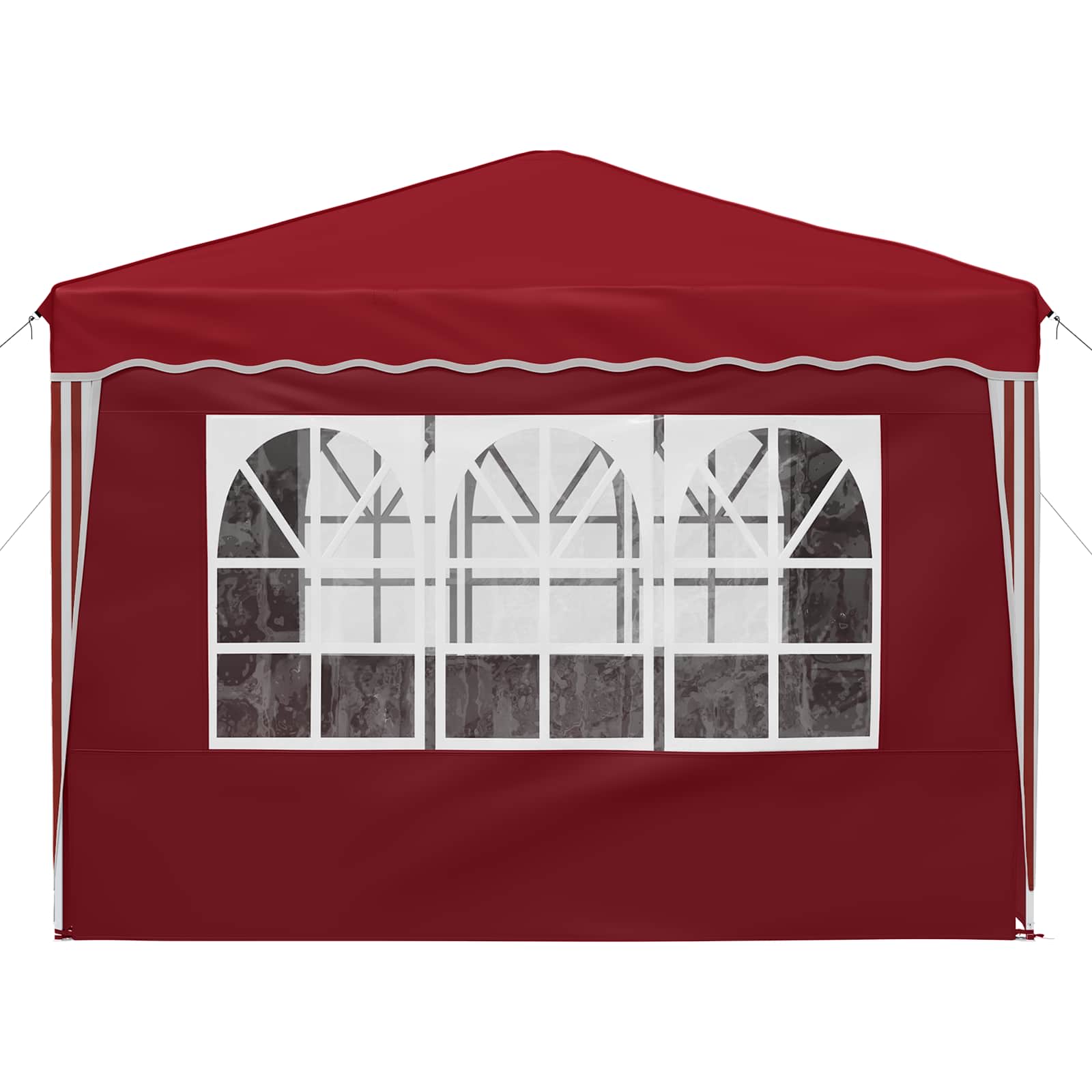 Pop-up Partyzelt 288 x 288 x 245 cm Creme Oxford-Stoff