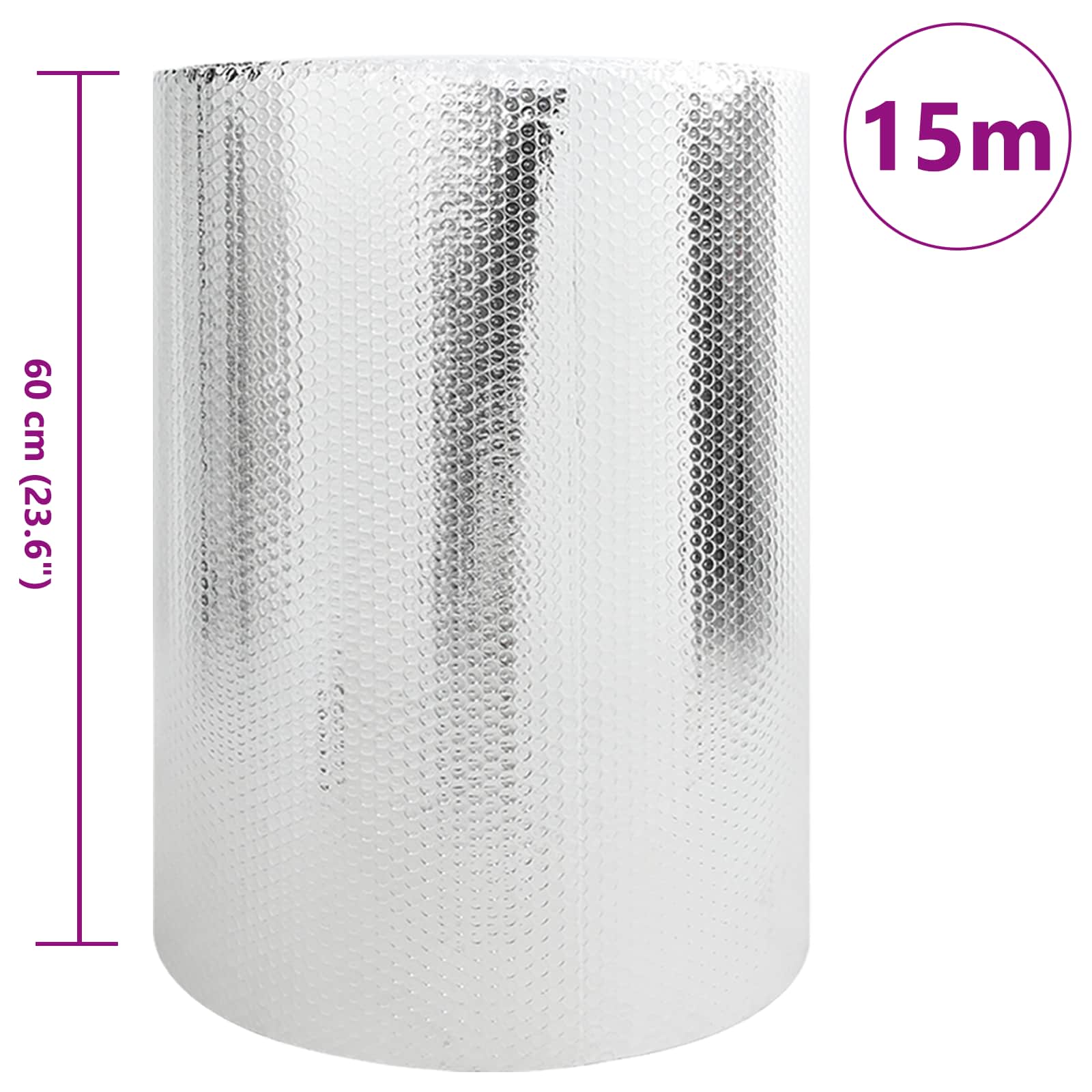 Heizkörper-Reflektorfolie Silber 5 x 0,6 m Polyethylen