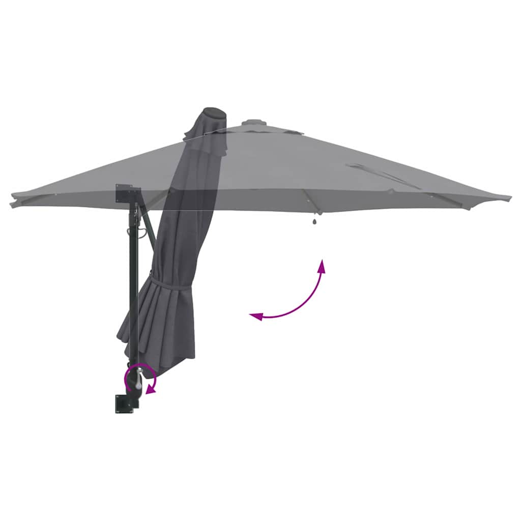 Garten-Sonnenschirm Sand 248 x 248 x 148 cm Polyester und Stahl