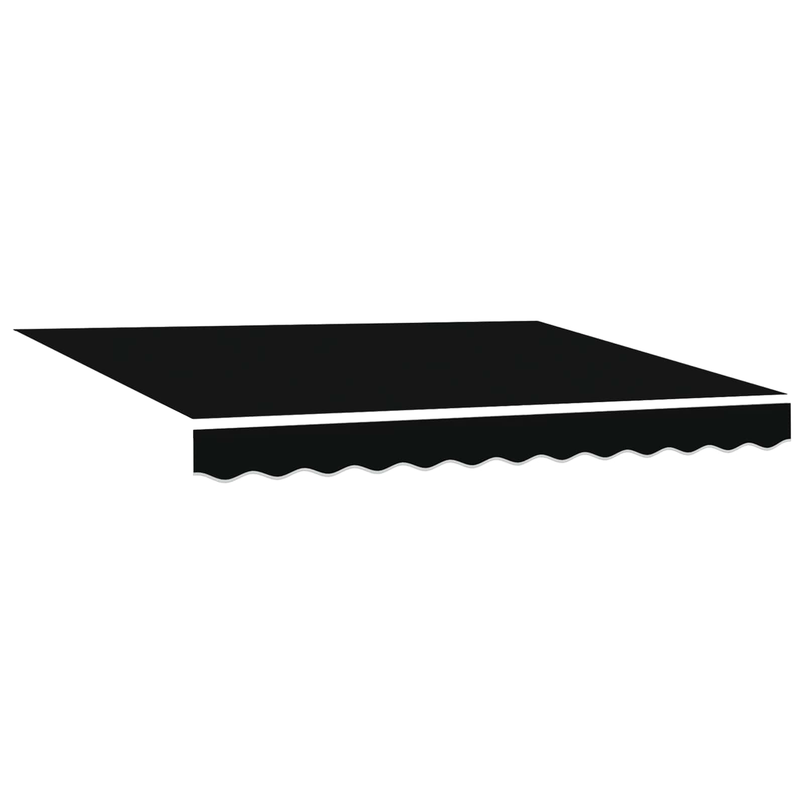 Markise Einziehbar Blau und Weiß 4x3 m Stoff und Aluminium