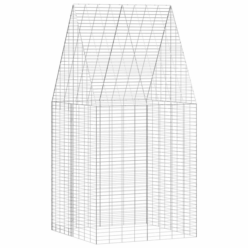 Hühnerkäfig 2 pcs Silber 600 x 100 x 210 cm Verzinkter Stahl