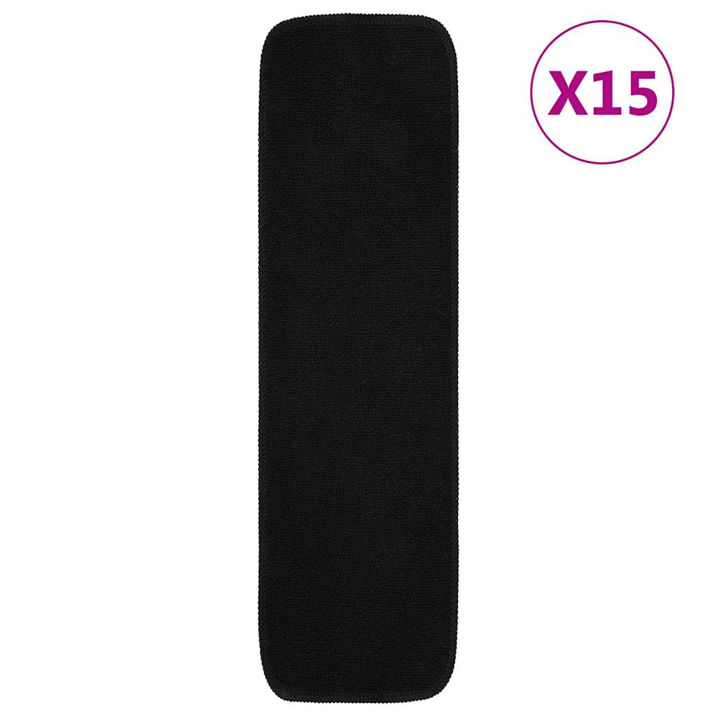 Antirutsch Stufenmatten 15 Stk. 60x25 cm Anthrazit Rechteckig