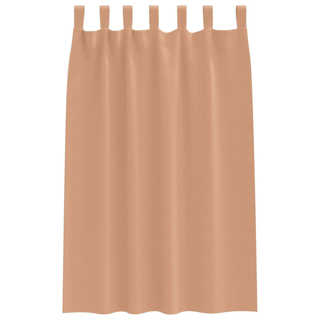 Verdunkelungs-Vorhänge mit Ringen 2 pcs Beige 140 x 140 cm