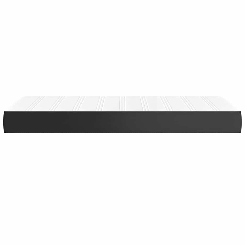 Taschenfederkernmatratze Mittel Schwarz 80x200x20 cm Kunstleder
