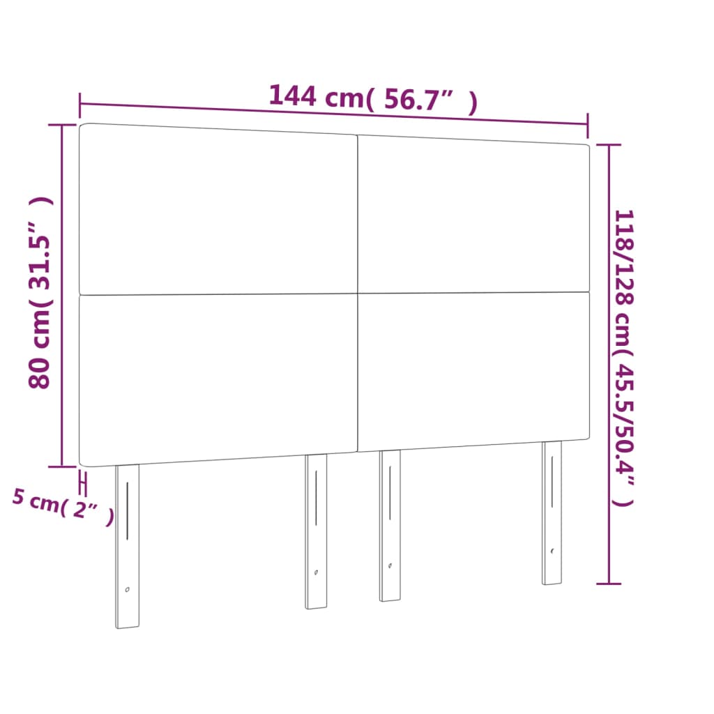 Kopfteil Hellgrau 80x5x118/128 cm Stoff