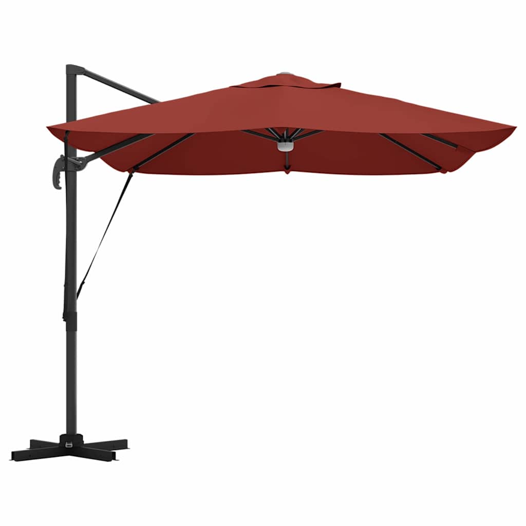 Sonnenschirm Sand 351 x 250 x 253 cm Polyester und Aluminium
