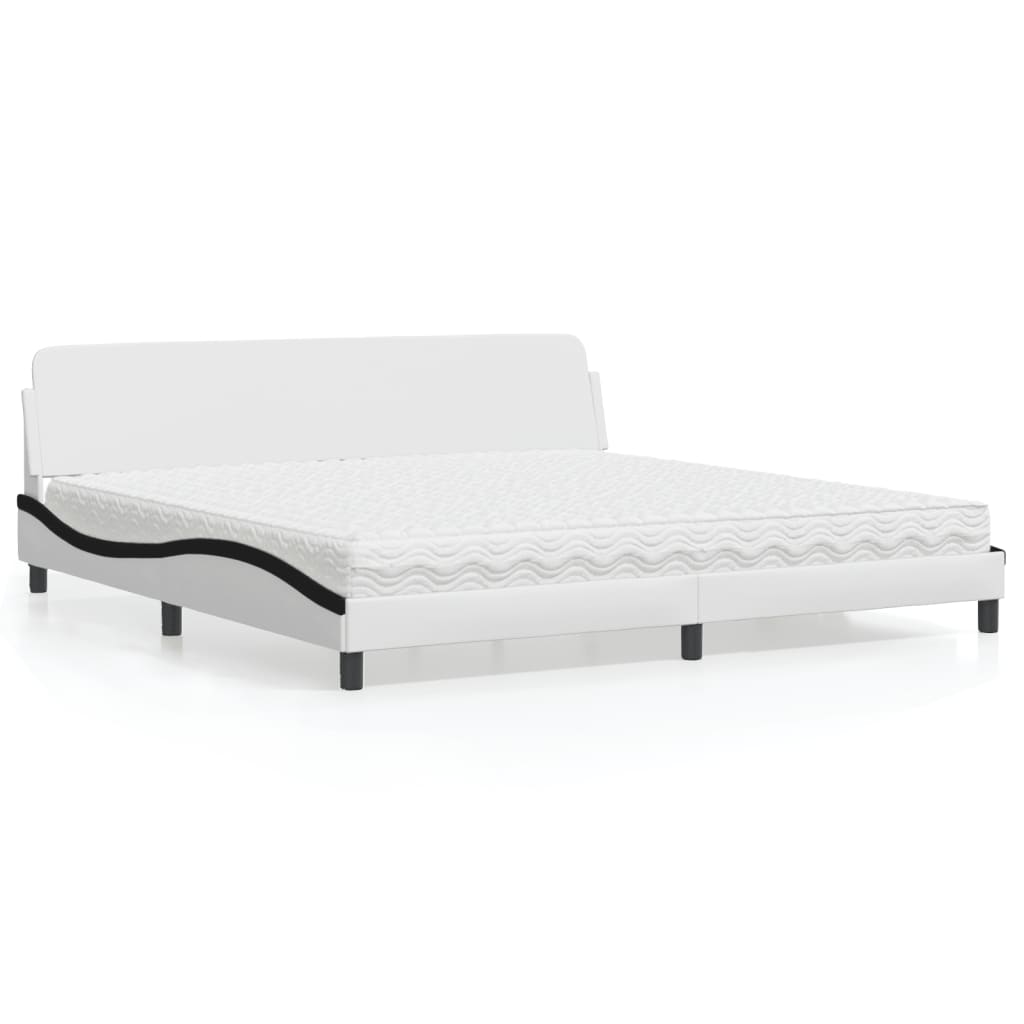 Bett mit Matratze "Dover" Schwarz 80x200 cm Kunstleder