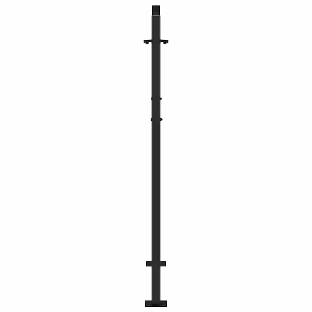 Gartentor Schwarz 100x100 cm Stahl Lichtdesign