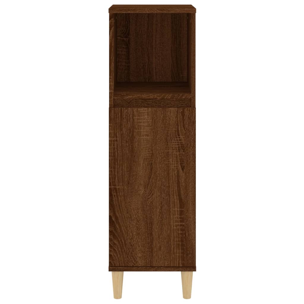 Badschrank Weiß 30x30x100 cm Holzwerkstoff