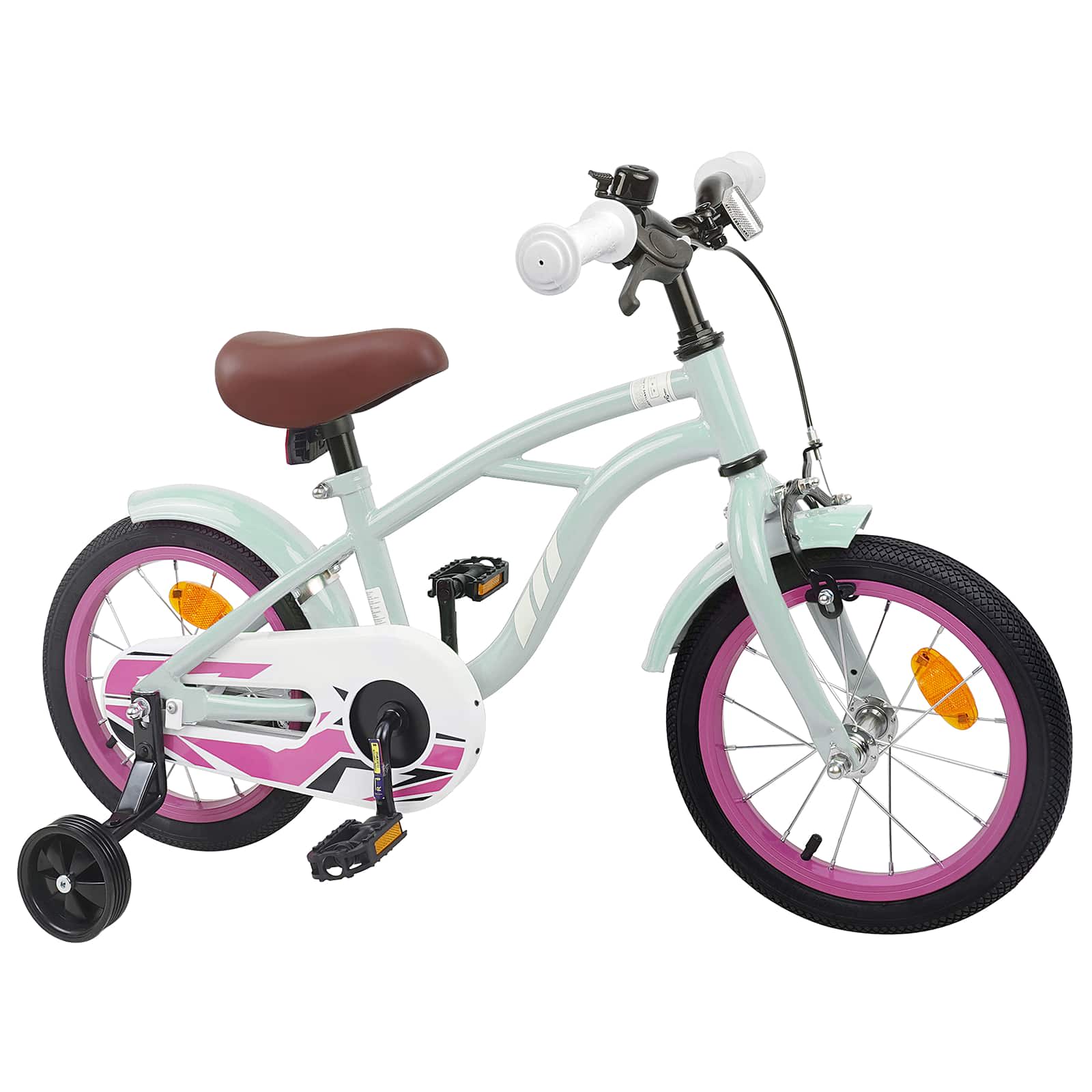 Kinderfahrrad 12 Zoll für 2-4 Jahre alt Hellgrün