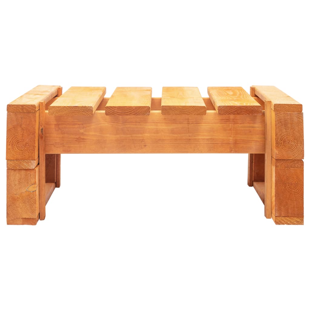 Outdoor-Ottomane Paletten Holz Grau
