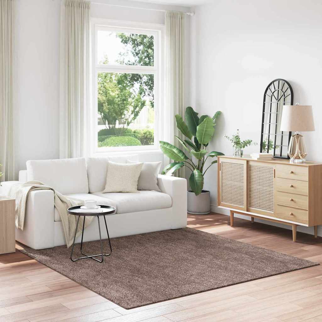 Anti-Rutsch Shaggy Teppich Dunkelgrau 200 x 200 cm PP