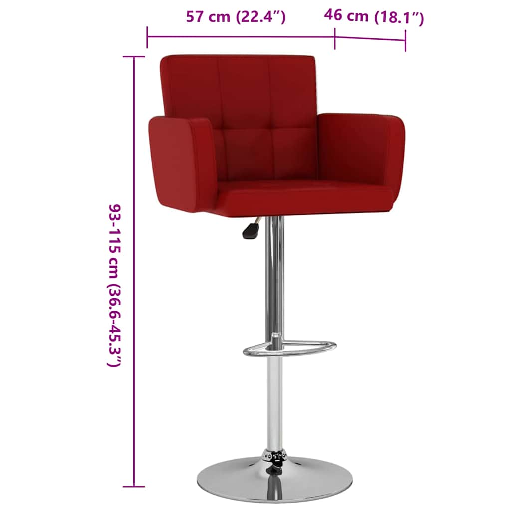 Barhocker 2 Stk. Weiß Kunstleder