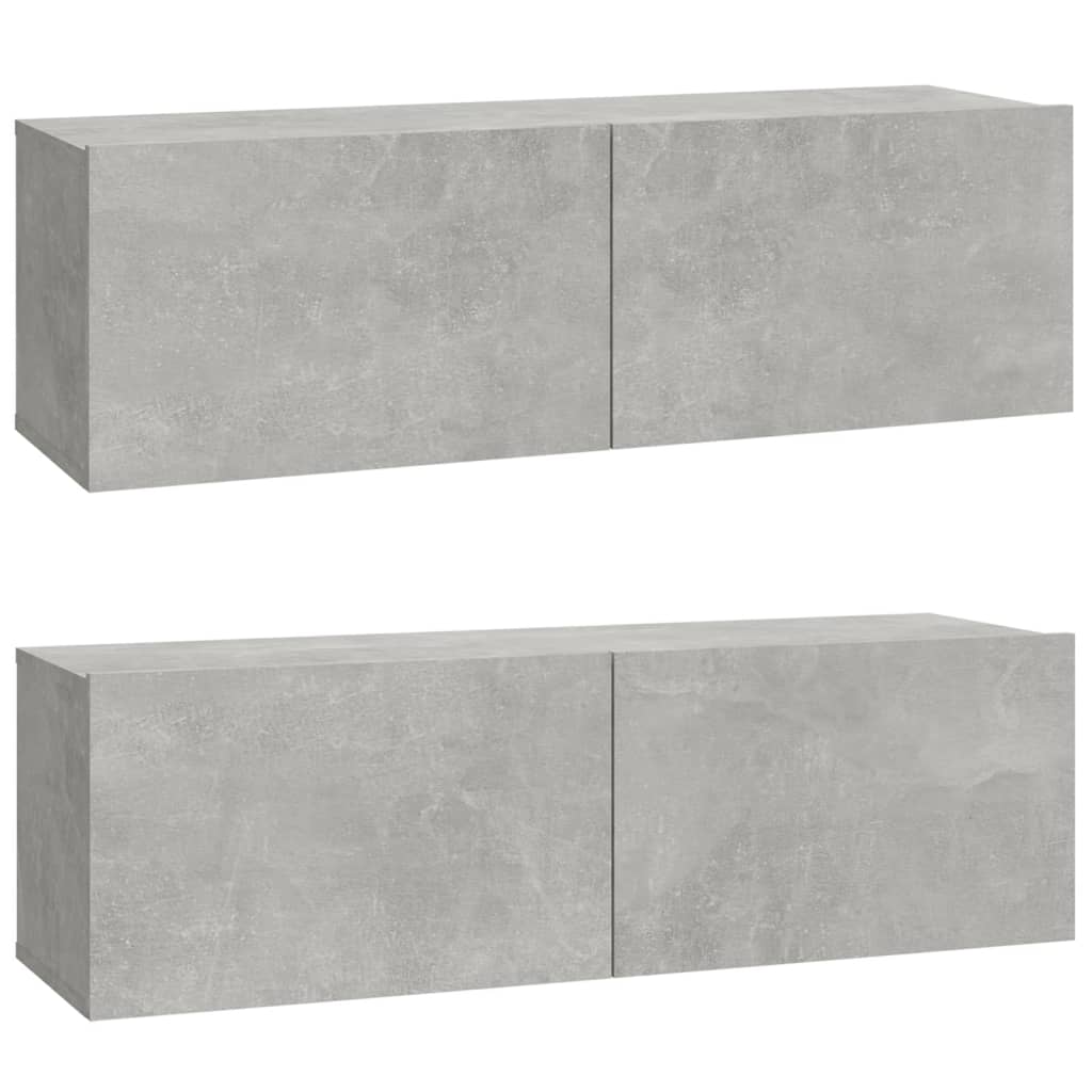4-tlg. TV-Schrank-Set Weiß Holzwerkstoff
