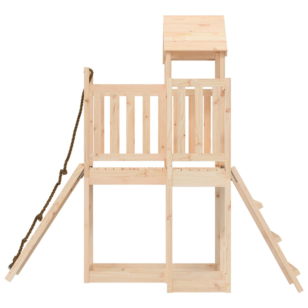 Spielturm mit Kletterwand Imprägniertes Kiefernholz