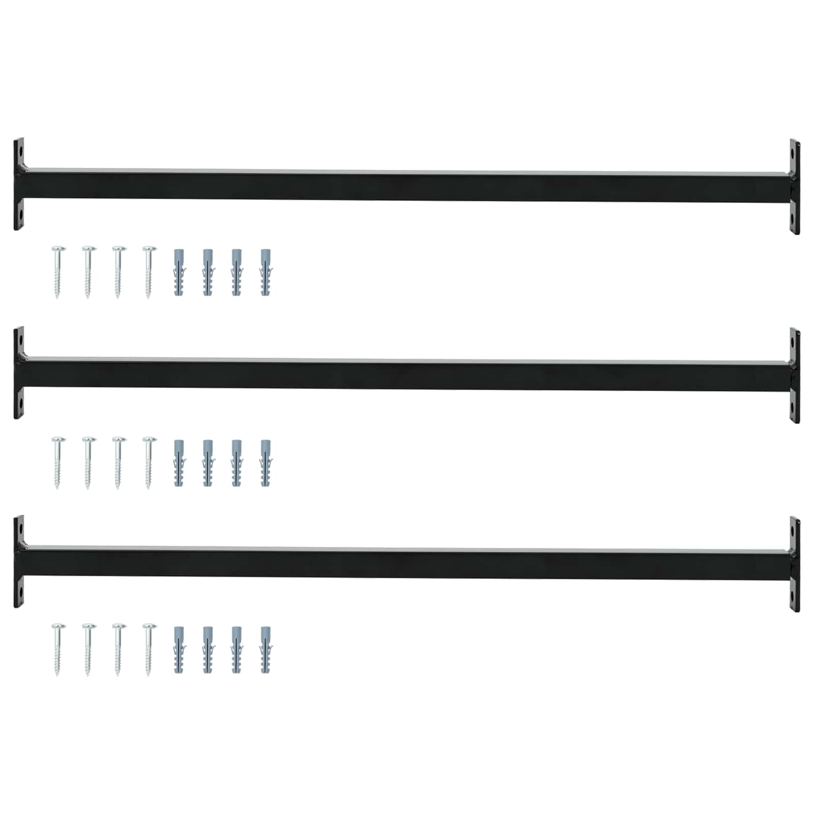 Verstellbarer Fenster-Sicherheitsbalken 6 pcs Silber Stahl