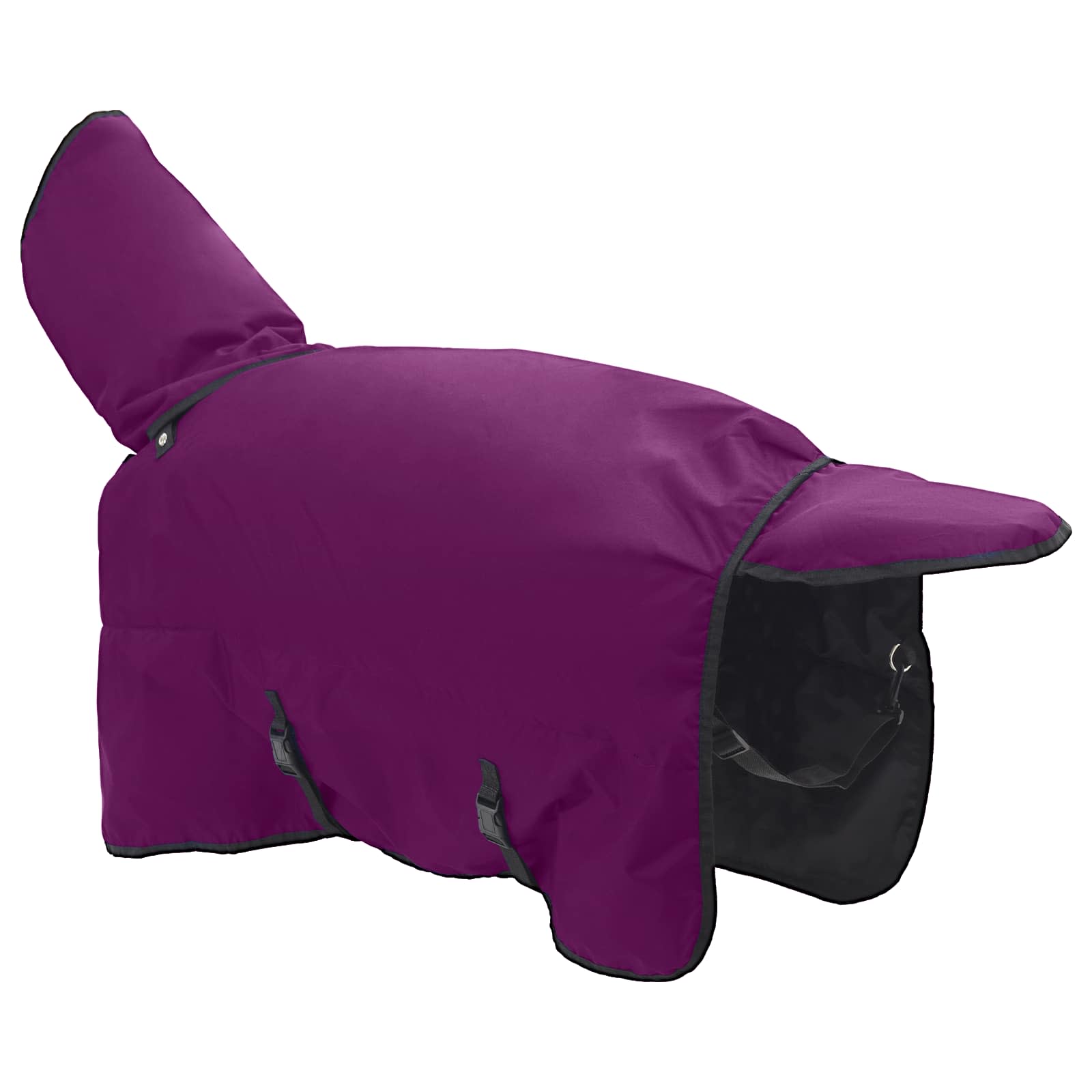 Pferdedecke Dunkelgrün und Schwarz 75 cm Polyester