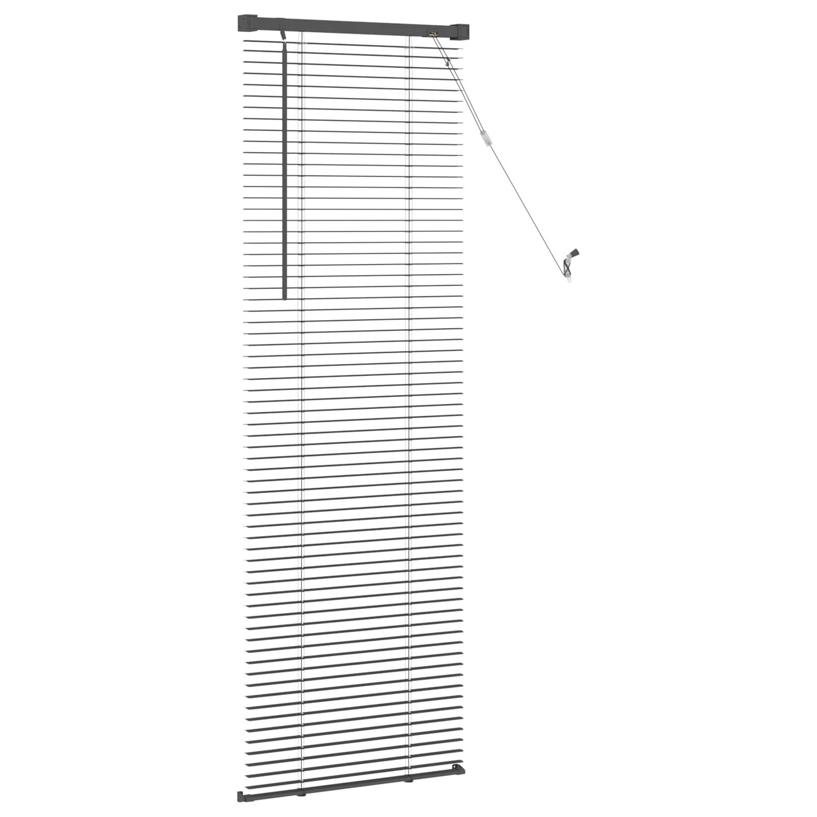 Jalousie Silber Grau 150 x 40 cm 25 mm PVC