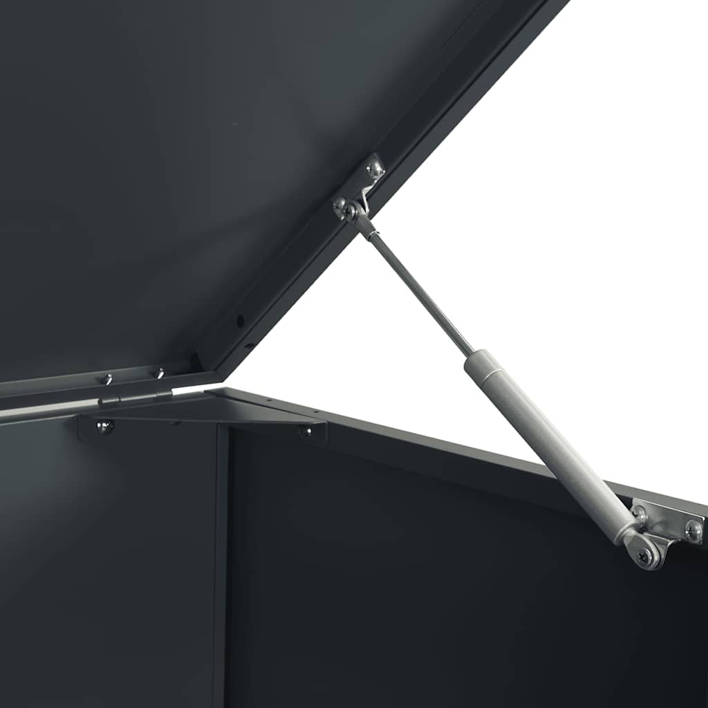 Mülltonnenbox für 2 Tonnen Schwarz 138x79x117 cm Stahl