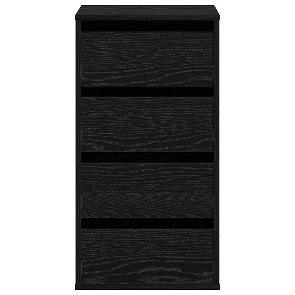 Schubladenschrank Schwarz Eichen-Optik 41 x 40 x 58 cm