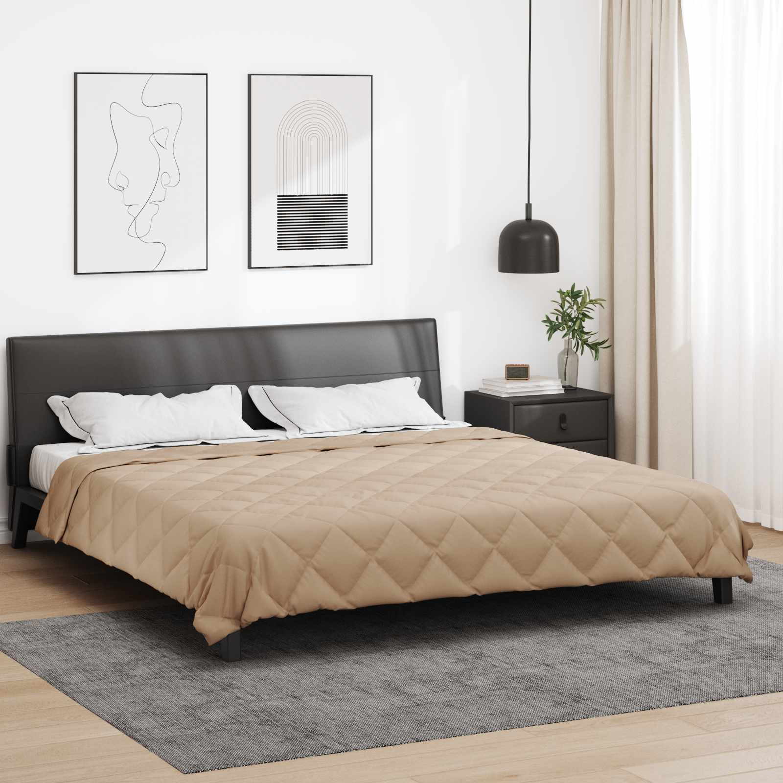 Sommerdecke Anthrazit 200 x 135 cm Mikrofaser